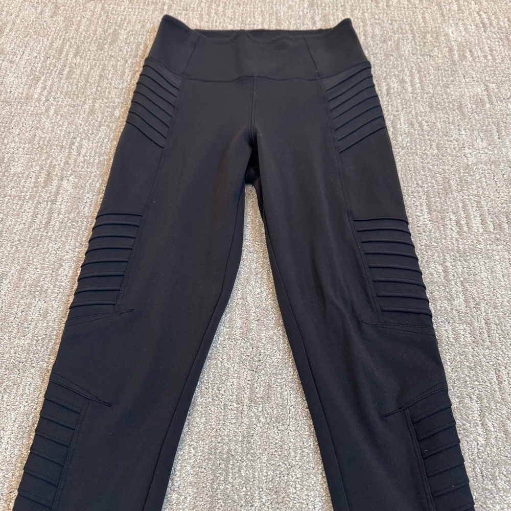 Athleta Black Delancey Moto Tights - Picture 3 of 8